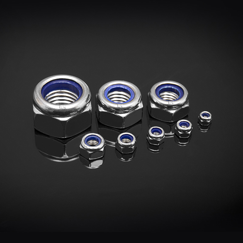 مهره های نازک شش گوشه نوع گشتاور غالب فولاد ضد زنگ DIN 985 با درج غیرفلزی